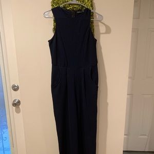 Navy blue jumpsuit with pockets